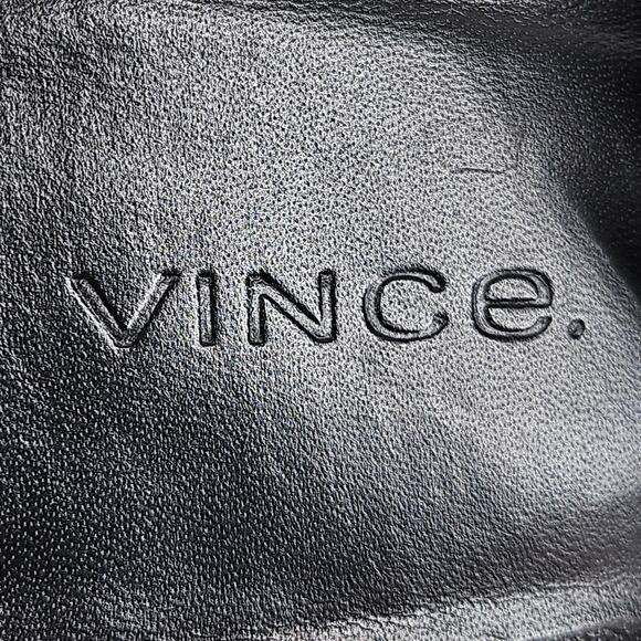 VINCE NIARA WOMEN'S BLACK SLINGBACK BLOCK HEEL SANDAL LEATHER SIZE 9M - Picture 6 of 12